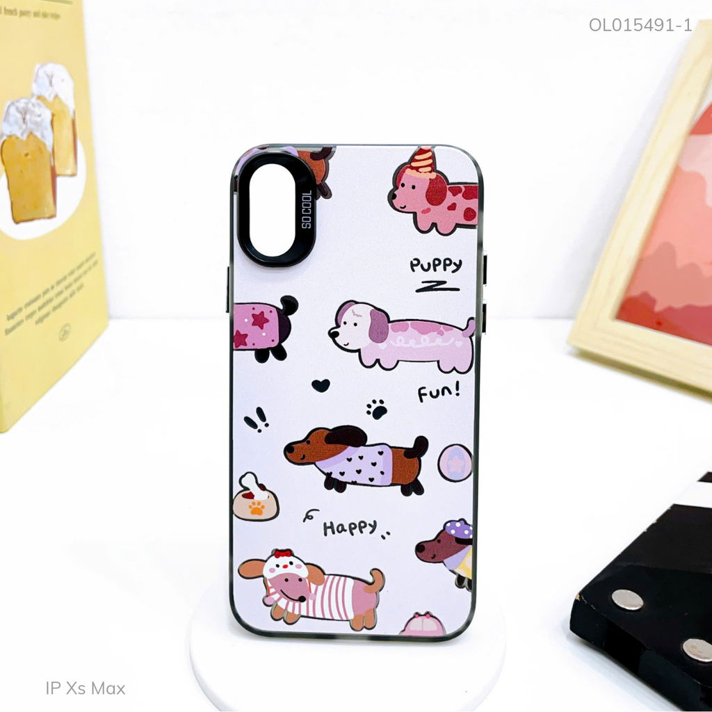 Ốp IP Xs Max tráng bạc in hình