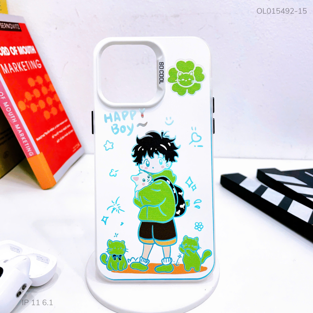 Ốp IP 11 6.1 tráng bạc in hình