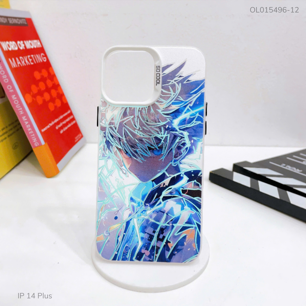 Ốp IP 13 Pro Max nhám bạc in hình