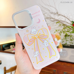 Ốp IP 13 Pro Max nhám bạc in hình