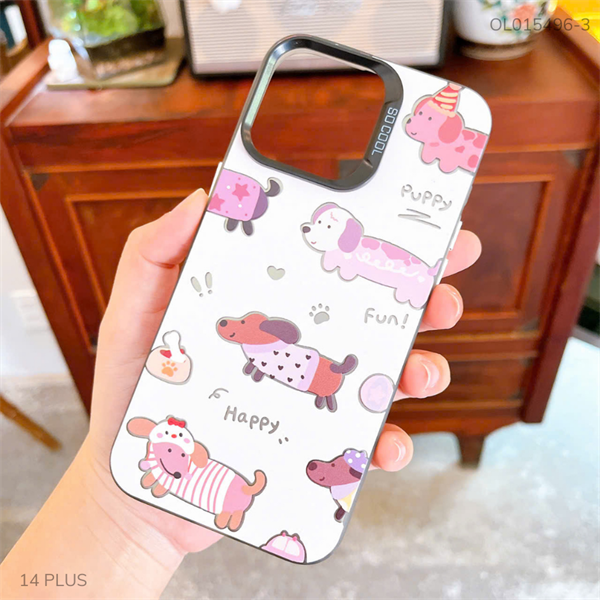 Ốp IP 13 Pro Max nhám bạc in hình