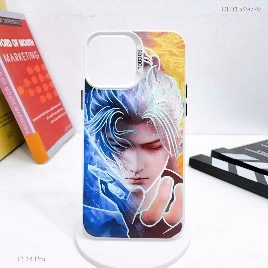 Ốp IP 14 Pro tráng bạc in hình