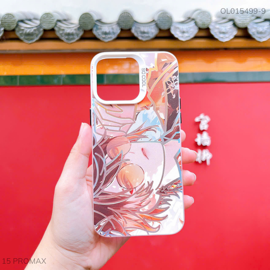 ** Ốp iPhone 15 Pro Max tráng bạc in hình