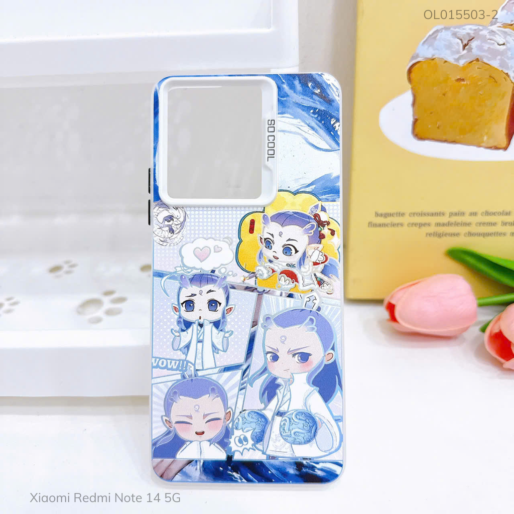 Ốp Xiaomi Redmi Note 14 5G tráng bạc in hình