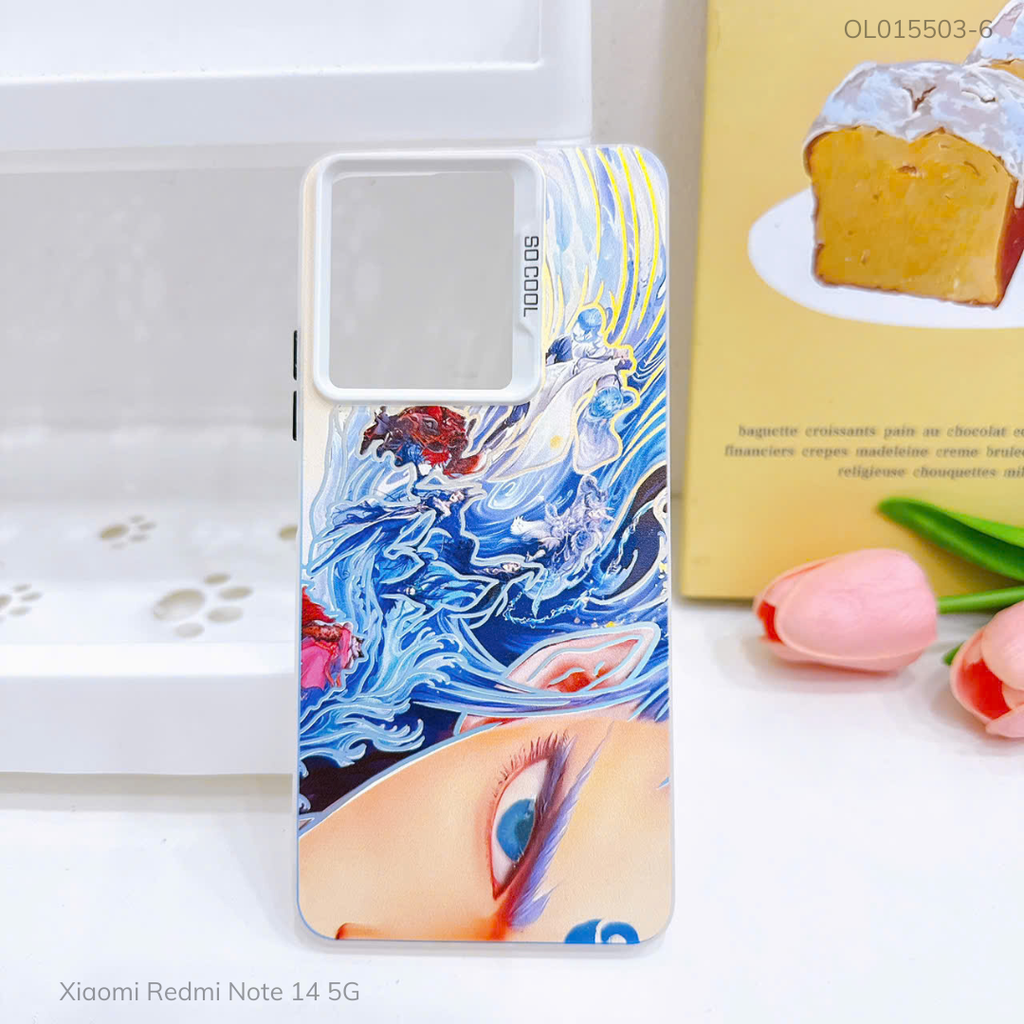 Ốp Xiaomi Redmi Note 14 5G tráng bạc in hình