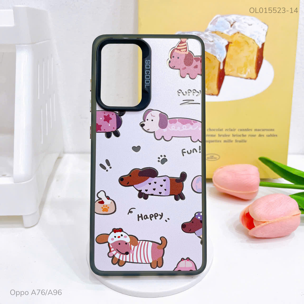 Ốp Oppo A76/A96 tráng bạc in hình