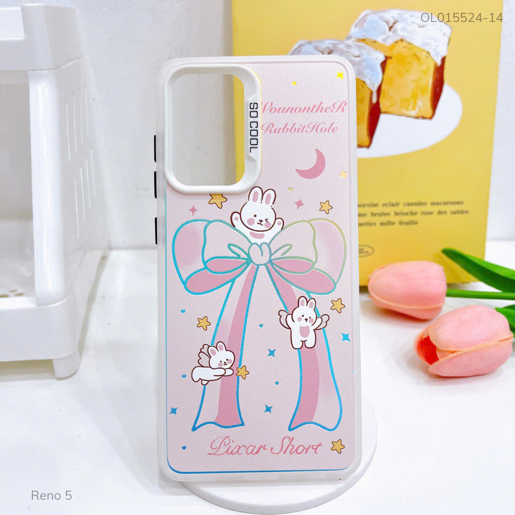 Ốp Reno 5 tráng bạc in hình