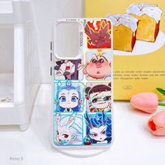 Ốp Reno 5 tráng bạc in hình