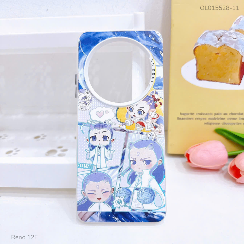 Ốp Reno 12F tráng bạc in hình