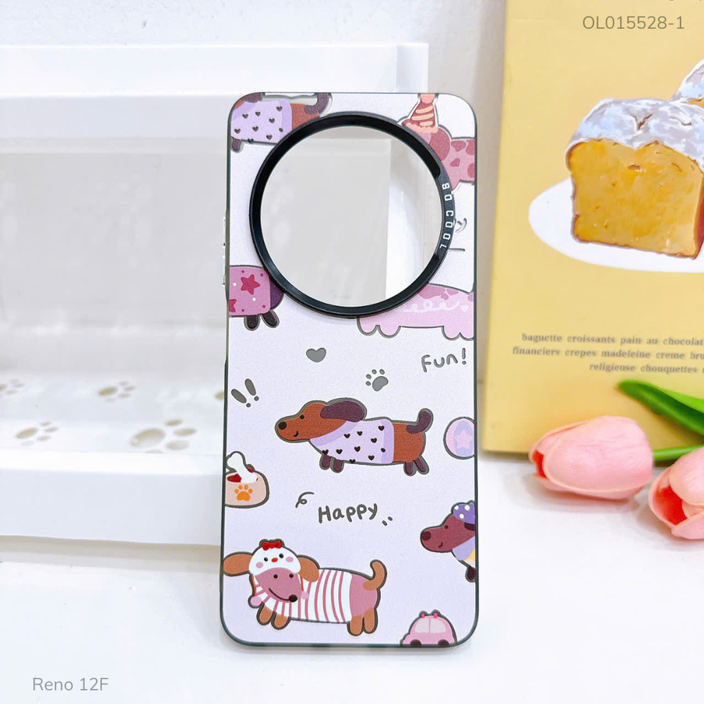 Ốp Reno 12F tráng bạc in hình