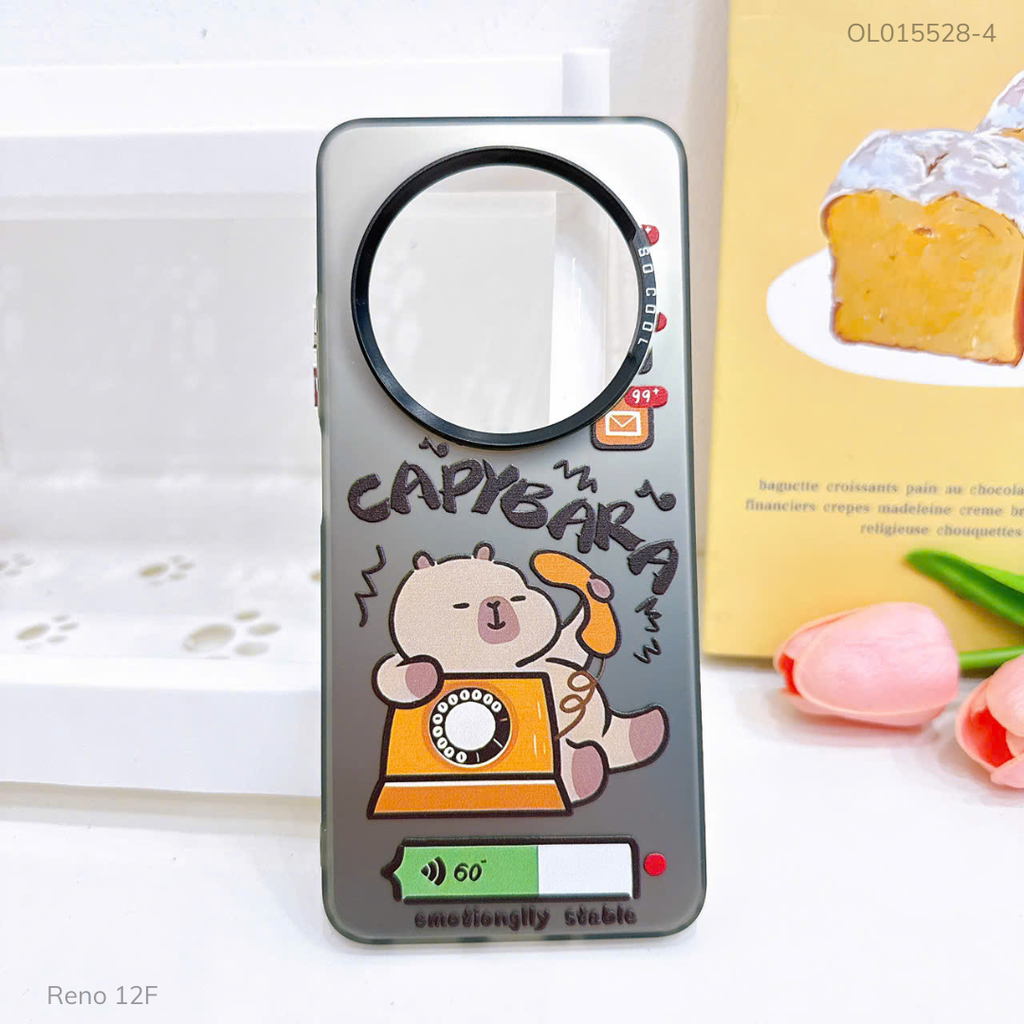 Ốp Reno 12F tráng bạc in hình