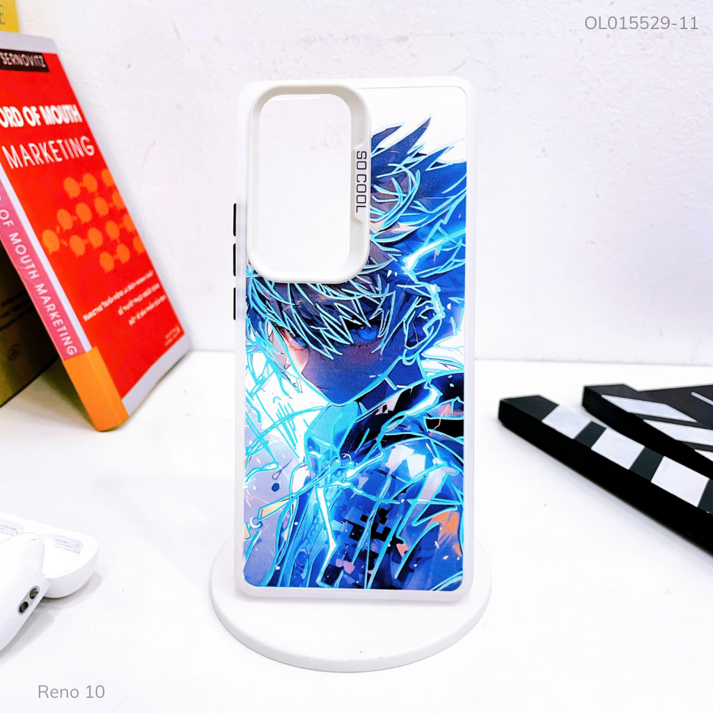 Ốp Reno 10 tráng bạc in hình