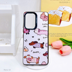 Ốp Reno 10 tráng bạc in hình