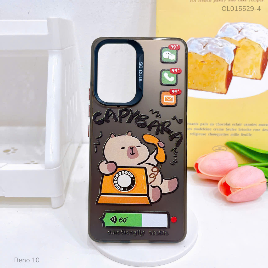 Ốp Reno 10 tráng bạc in hình