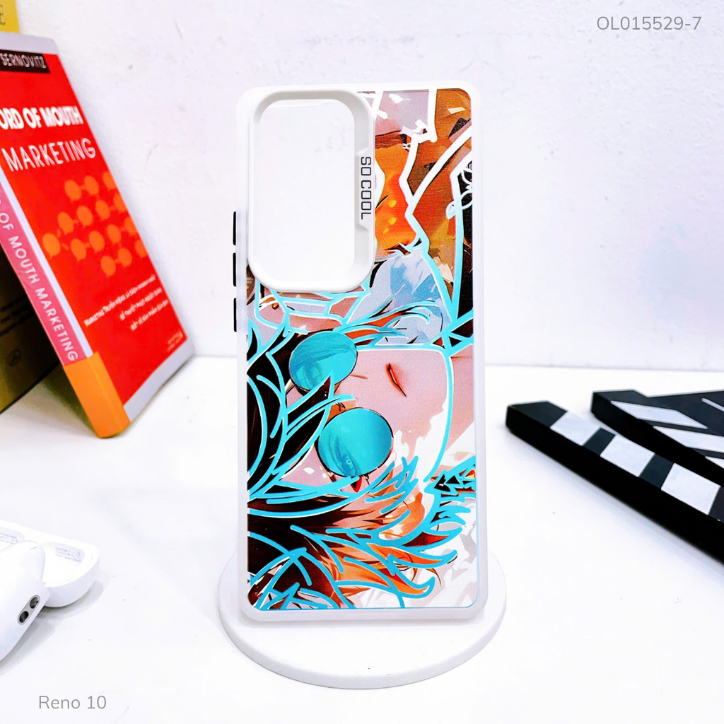 Ốp Reno 10 tráng bạc in hình