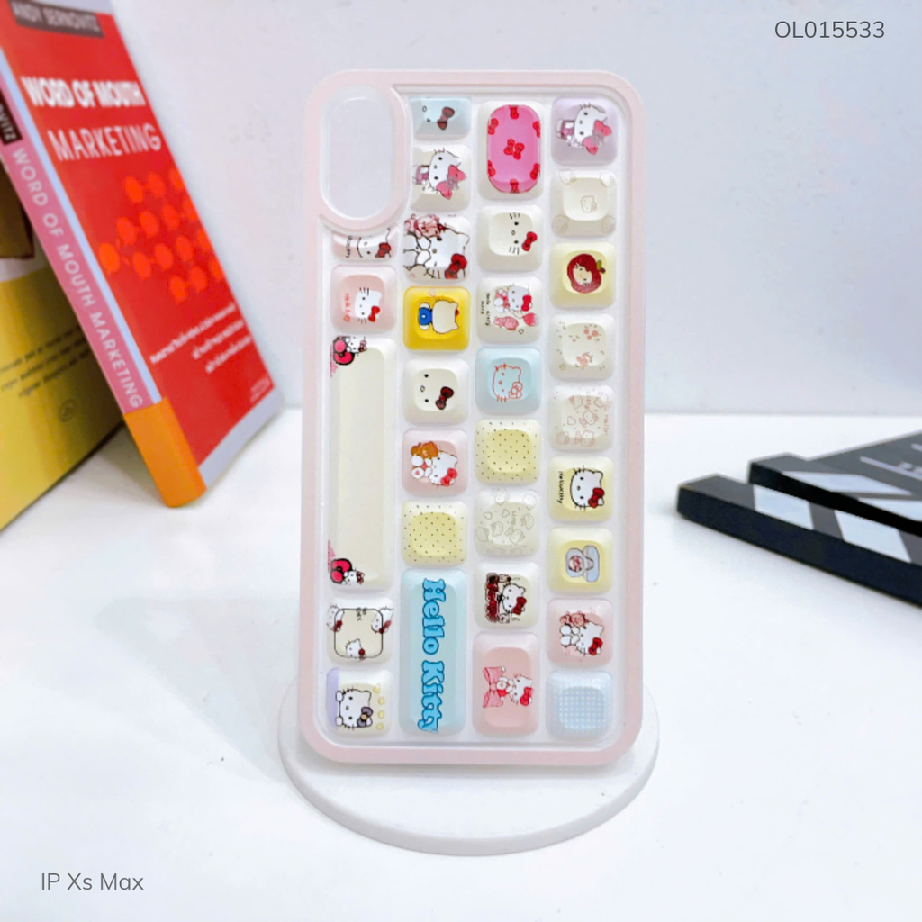 Ốp IP Xs Max dẻo bàn phím Kitty