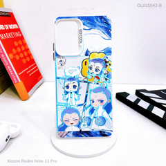 Ốp Xiaomi Redmi Note 11 Pro nhám bạc in hình