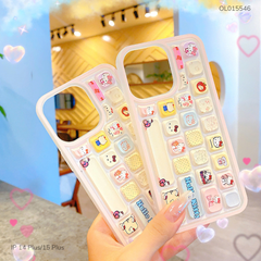 Ốp IP 14 Plus/15 Plus dẻo bàn phím Kitty