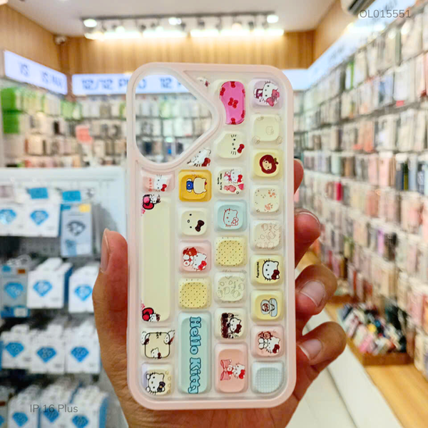 Ốp IP 16 Plus dẻo bàn phím Kitty