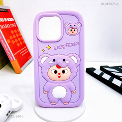 ** Ốp iPhone 13/14/15 dẻo su Voi baby three
