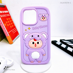 ** Ốp IP 16 Pro Max dẻo su Voi baby three