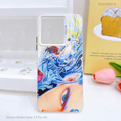 Ốp Xiaomi Redmi Note 13 Pro 4G nhám bạc in hình