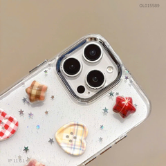 Ốp IP 11 6.1 lưng cứng trong nhũ đính 4 sao 3 tim