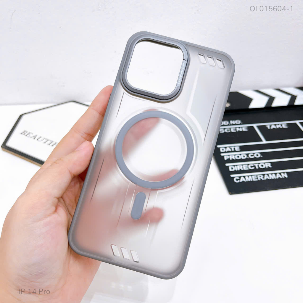 ** Ốp IP 14 Pro lưng nhựa Magsafe ICE CASE