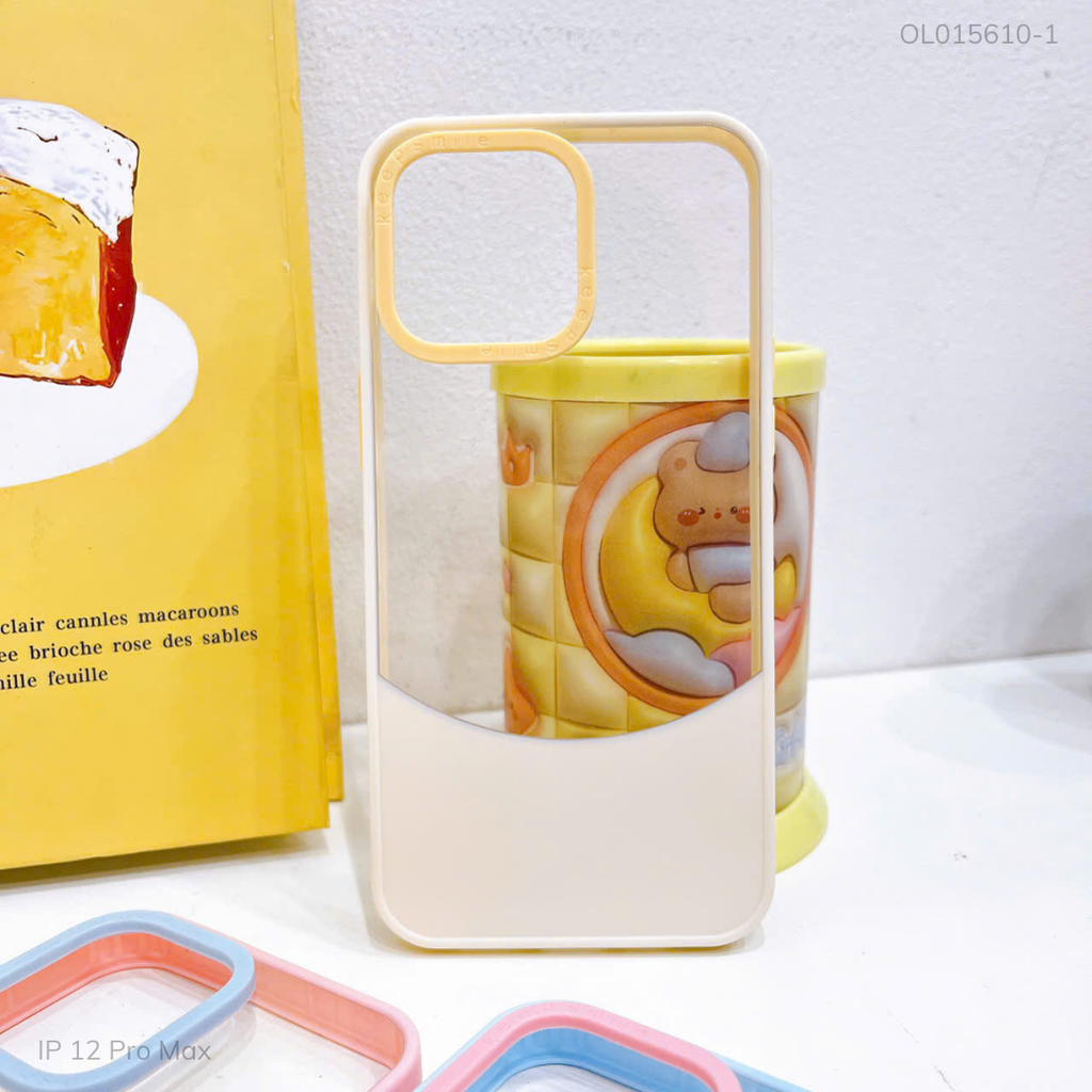 Ốp IP 12 Pro Max lưng trong 2 màu