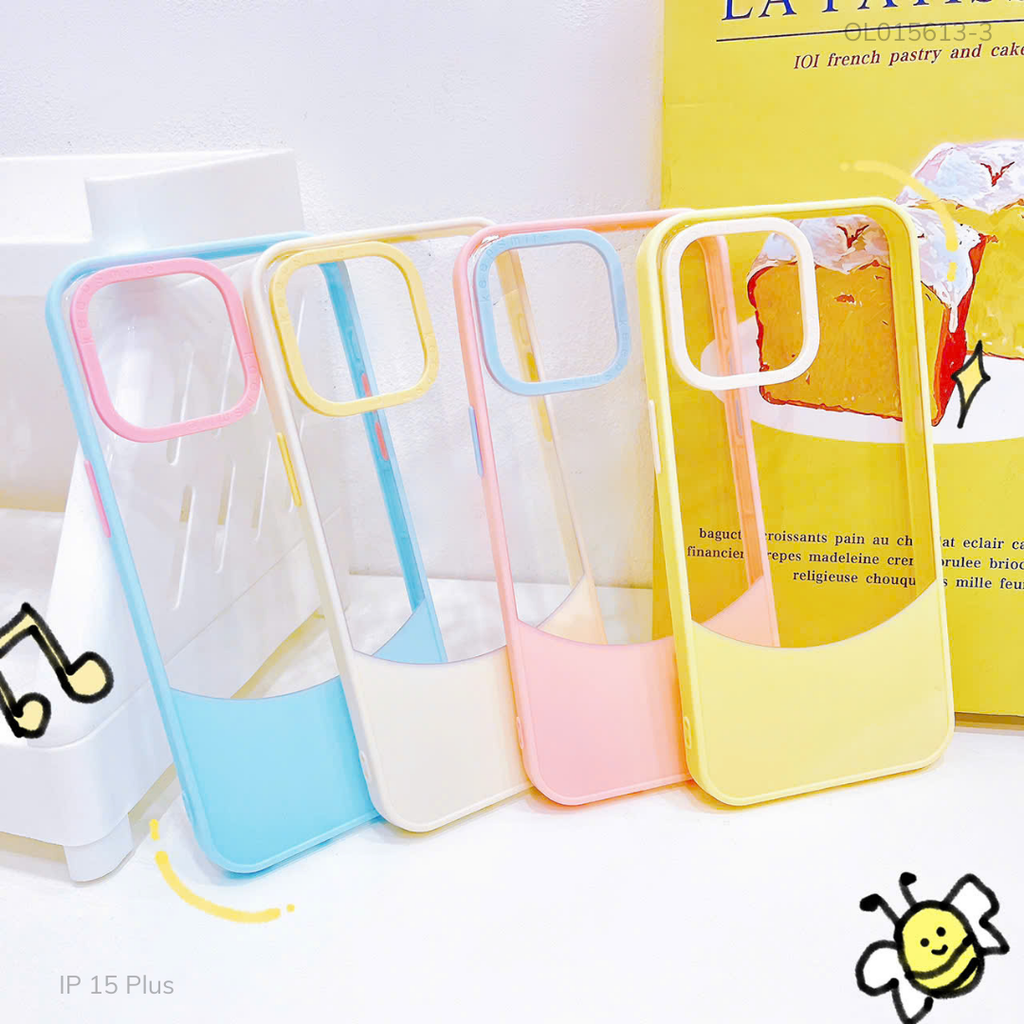 Ốp IP 15 Plus lưng trong 2 màu