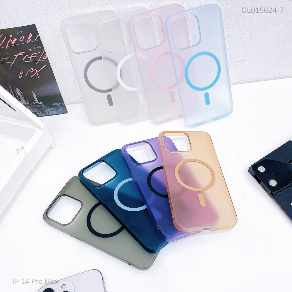 Ốp IP 14 Pro Max Mobile Case nhám Magsafe lưng cứng viền cứng