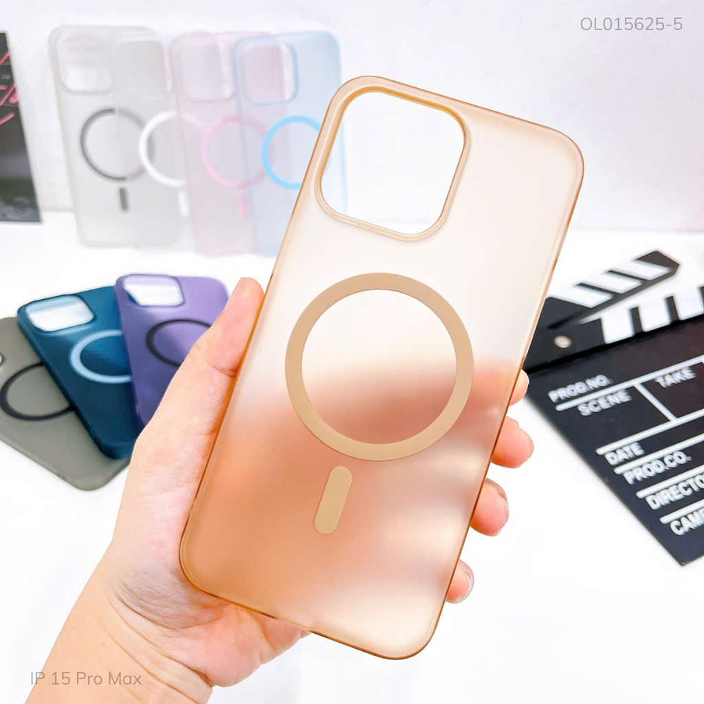 Ốp IP 15 Pro Max Mobile Case nhám Magsafe lưng cứng viền cứng