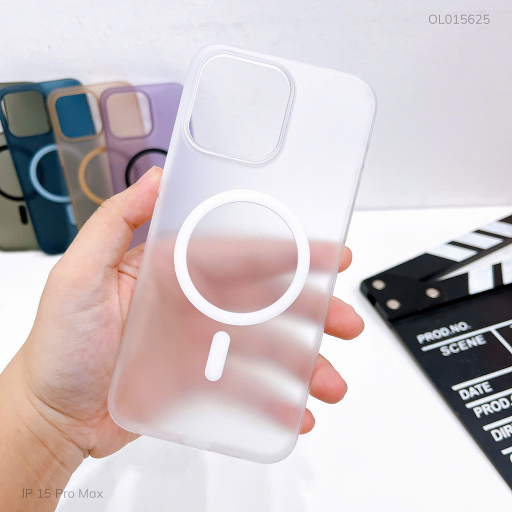 Ốp IP 15 Pro Max Mobile Case nhám Magsafe lưng cứng viền cứng
