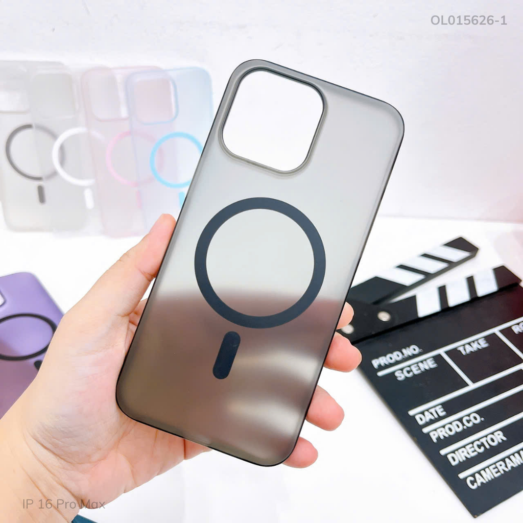 Ốp IP 16 Pro Max Mobile Case nhám Magsafe lưng cứng viền cứng
