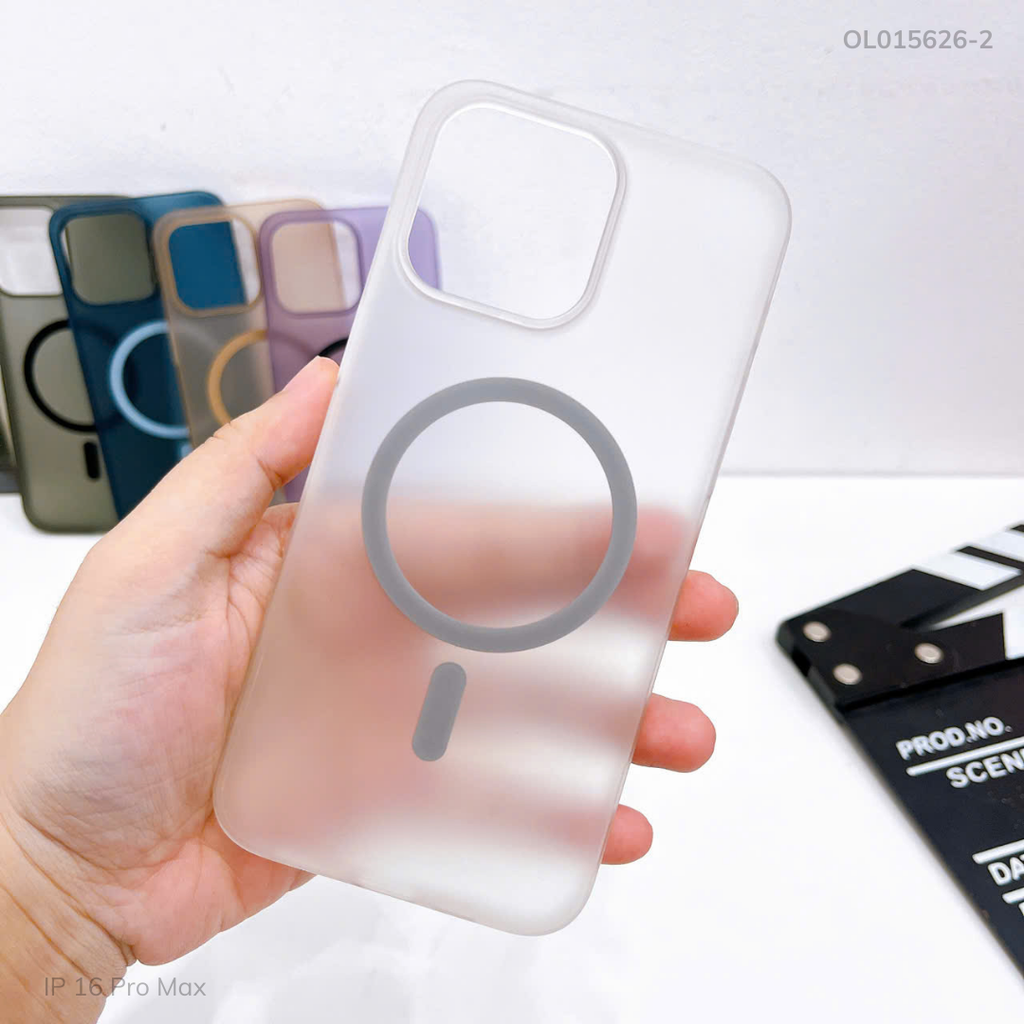 Ốp IP 16 Pro Max Mobile Case nhám Magsafe lưng cứng viền cứng