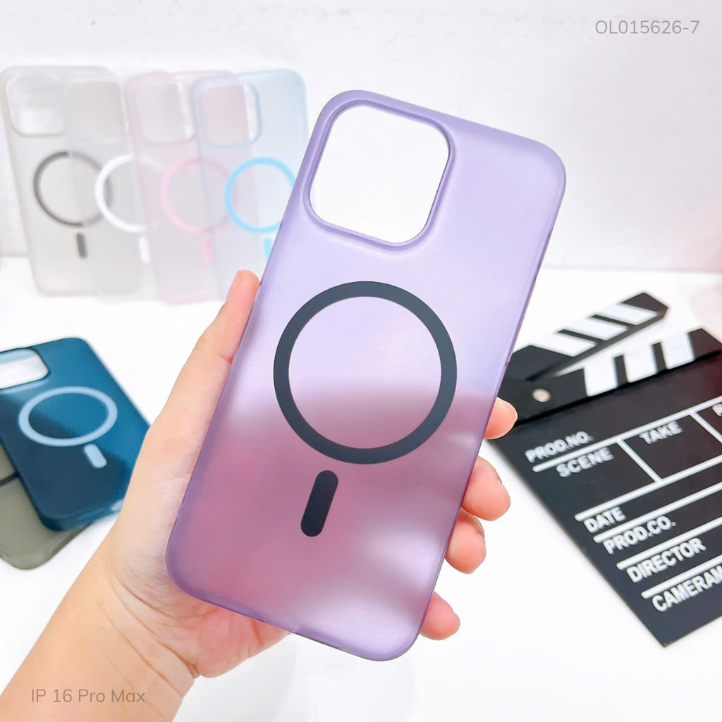 Ốp IP 16 Pro Max Mobile Case nhám Magsafe lưng cứng viền cứng