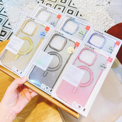 ** Ốp IP 12/12 Pro Likgus dẻo Magsafe đệm kim tuyến camera đính hạt