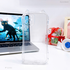 ** Ốp iPhone 11 6.1 dẻo trong tai mèo