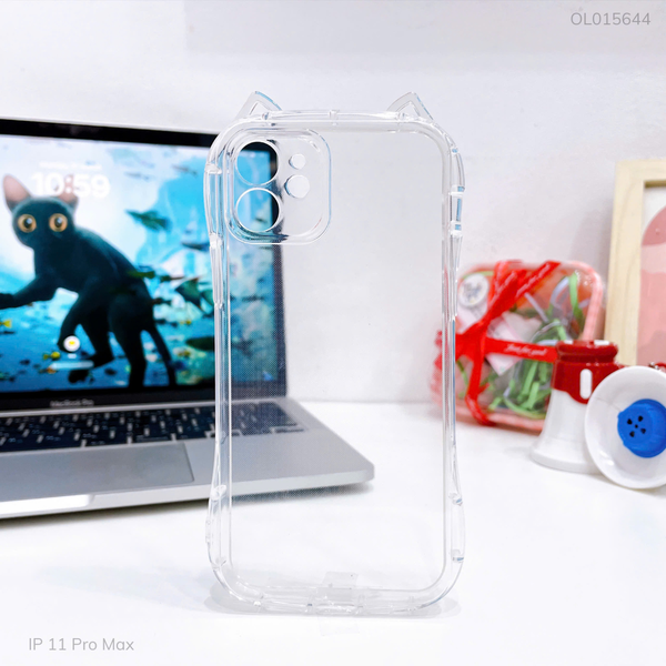 ** Ốp IP 11 Pro Max dẻo trong tai mèo