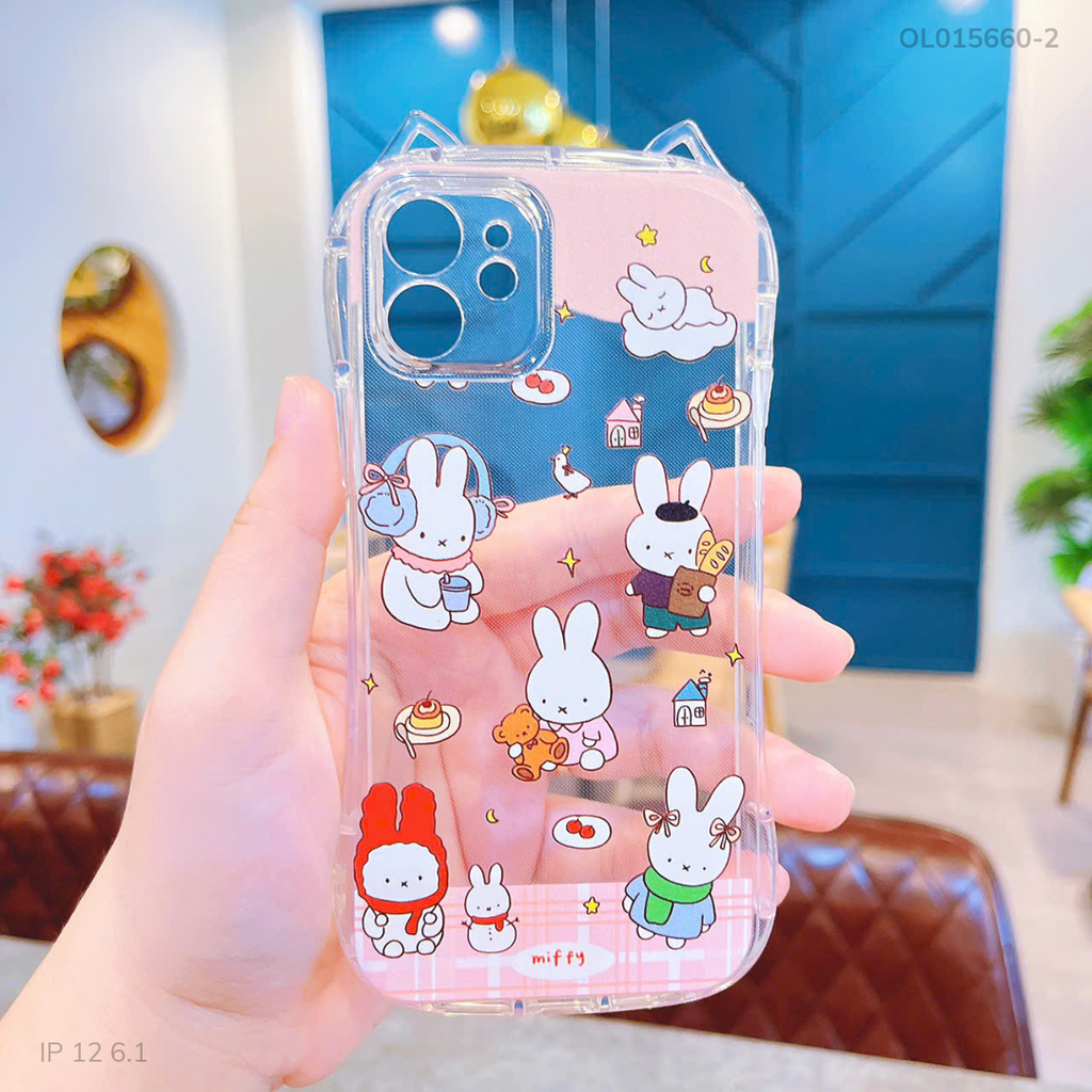** Ốp iPhone 12 6.1 dẻo tai mèo nhiều hình