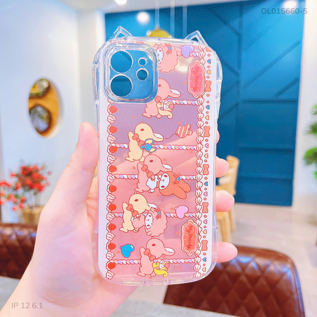 ** Ốp iPhone 12 6.1 dẻo tai mèo nhiều hình