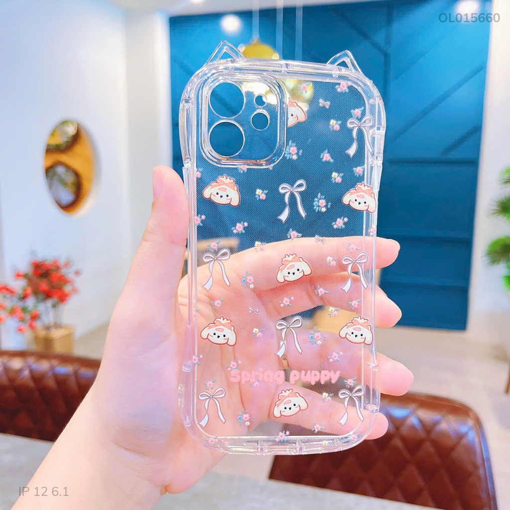 ** Ốp iPhone 12 6.1 dẻo tai mèo nhiều hình