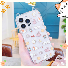 ** Ốp IP 15 Pro Max dẻo tai mèo nhiều hình