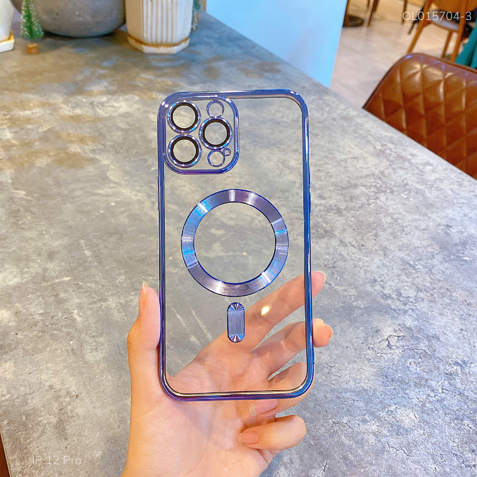 Ốp IP 12 Pro dẻo trong viền xi camera khoét táo
