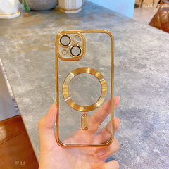 Ốp iPhone 13 6.1 dẻo trong viền xi camera khoét táo