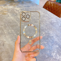 Ốp IP 15 Pro Max dẻo trong viền xi camera khoét táo