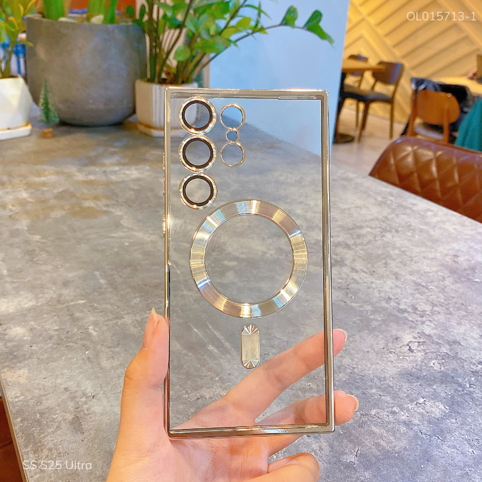 Ốp SS S25 Ultra dẻo trong viền xi camera khoét táo