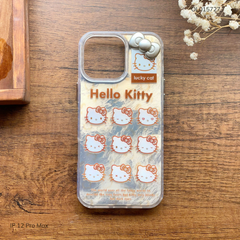 Ốp IP 12 Pro Max vân đá ánh kim 9 mặt kitty