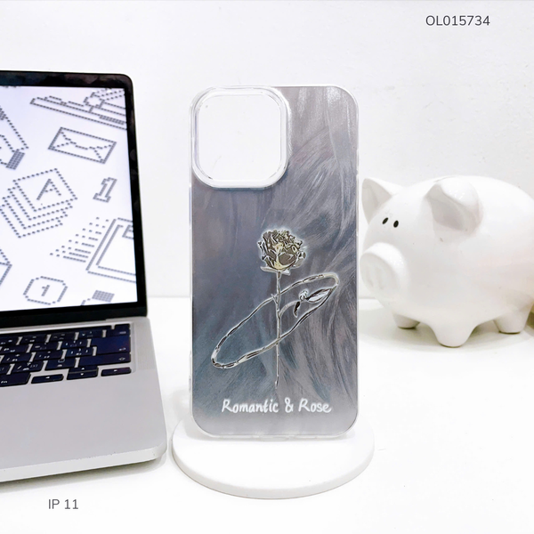 Ốp IP 11 6.1 vân ánh sóng Romantic & Rose