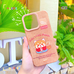 Ốp IP 16 Pro Max vân giả da Little Panda